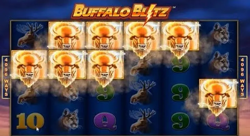 Buffalo Blitz stacked buffalo symbols across 4096 ways