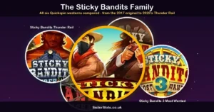 Sticky Bandits slot family badges