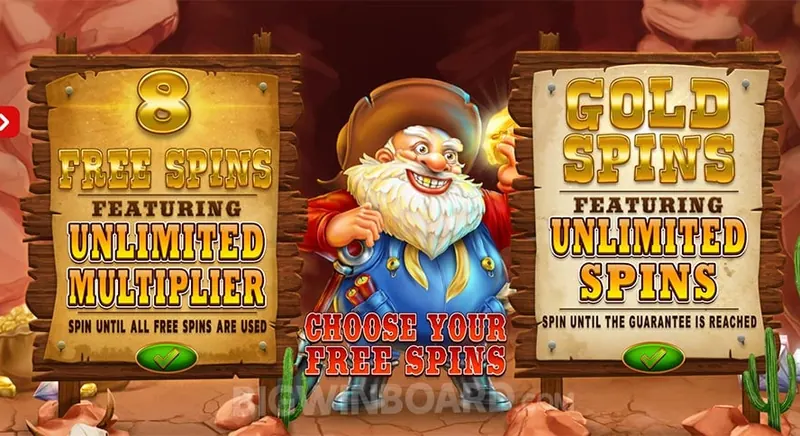 Diamond Mine 2 Megaways Gold Bet feature active
