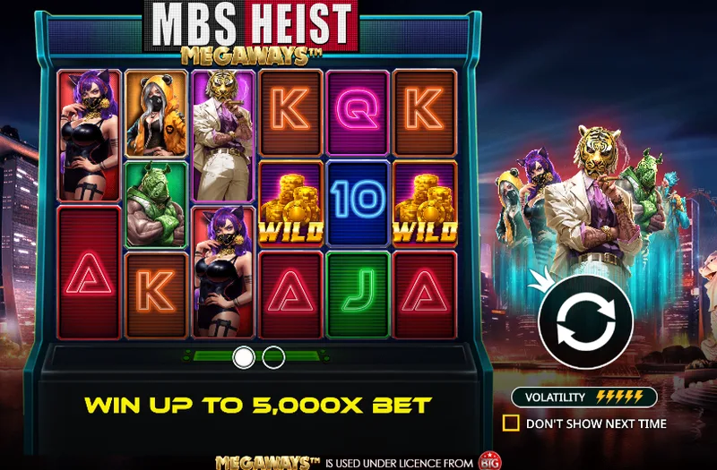 MBS Heist Megaways slot screenshot