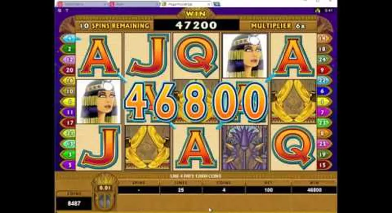 Mega Moolah Isis free spins bonus round win