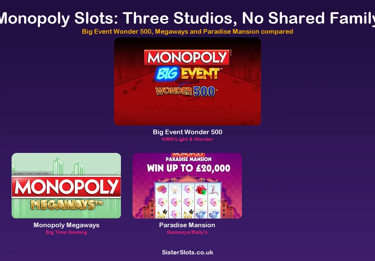 Every Monopoly slot compared, from three unrelated studios