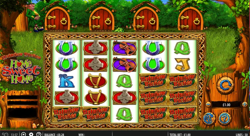Rainbow Riches Home Sweet Home slot gameplay