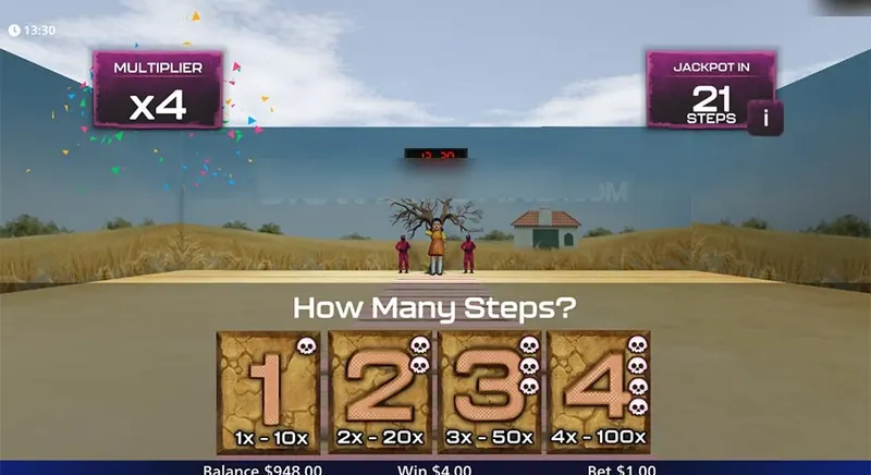 Squid Game One Lucky Day How Many Steps bonus round